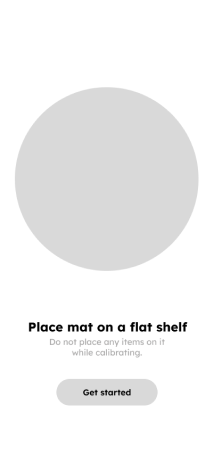 Place mat on a flat shelf wireframe