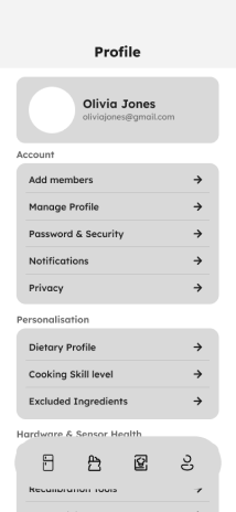Profile wireframe