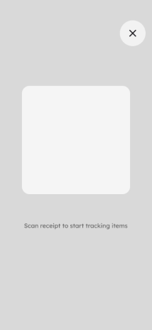 Receipt scanning wireframe