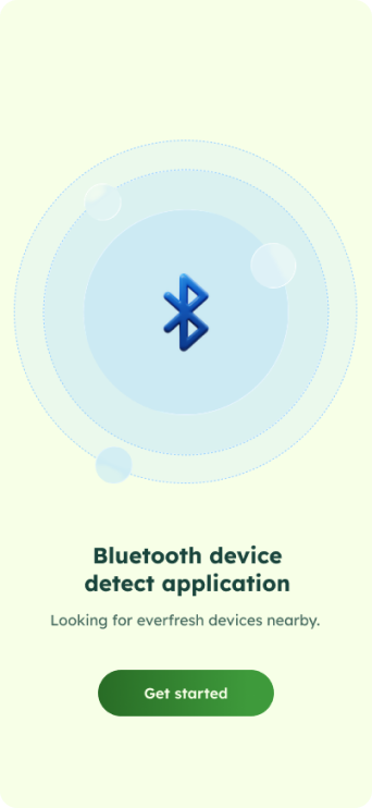 Bluetooth device detection screen