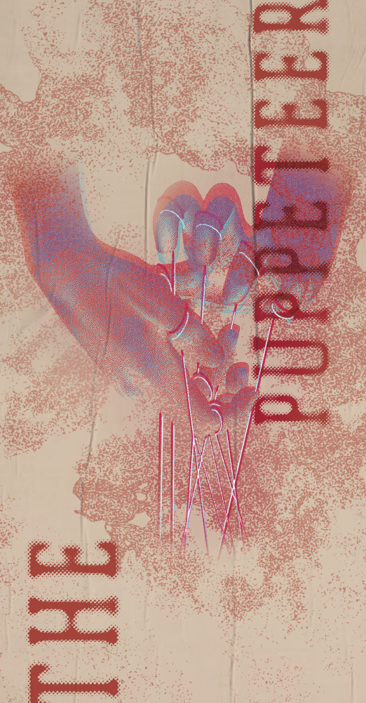The Puppeteer risograph-style poster