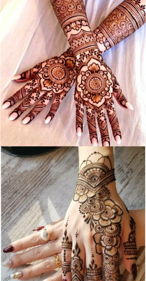 Traditional bridal henna designs